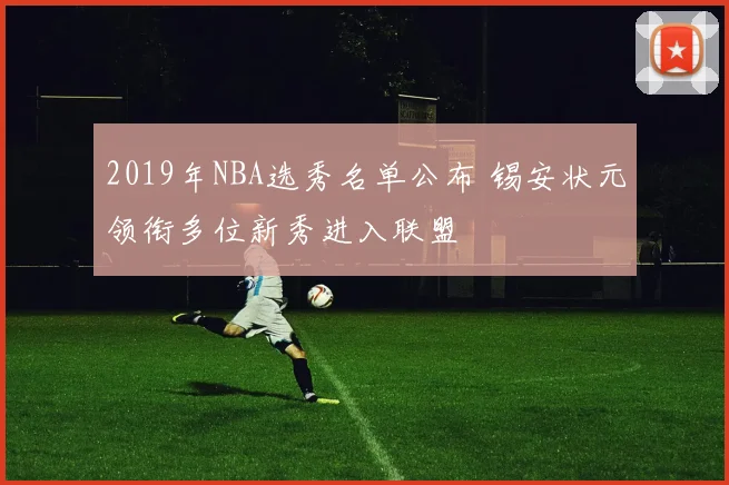 2019年NBA选秀名单公布 锡安状元领衔多位新秀进入联盟
